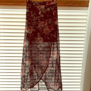 Floral maxi skirt